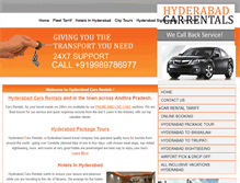 Tablet Screenshot of hyderabadcarsrentals.com